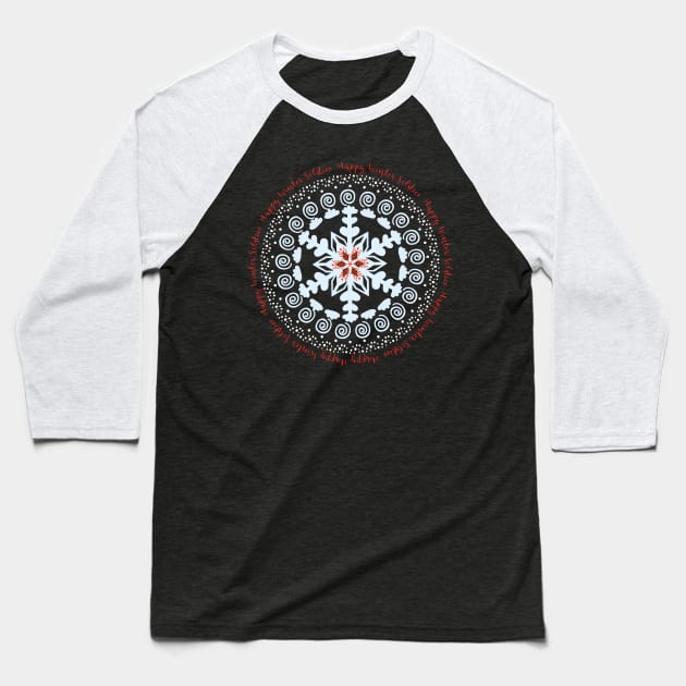 Solstice Mandala Baseball T-Shirt by emma17